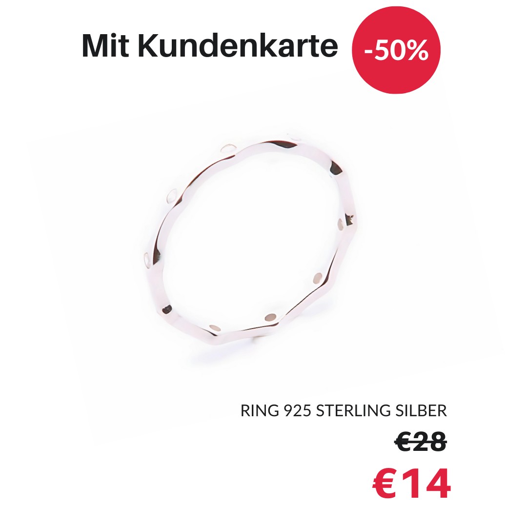 Welliger Ring 925 Sterling Silber – Clemoni, bis 50 % mit Kundenkarte bei Juwelier Stadler Baden