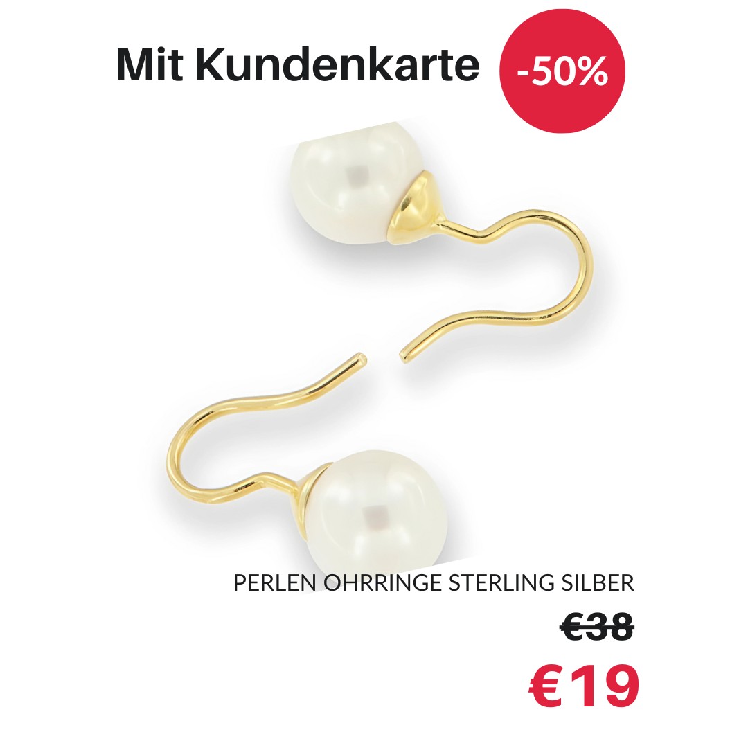 Perlen-Ohrringe 925 Sterling Silber – Clemoni, bis 50 % mit Kundenkarte bei Juwelier Stadler Baden
