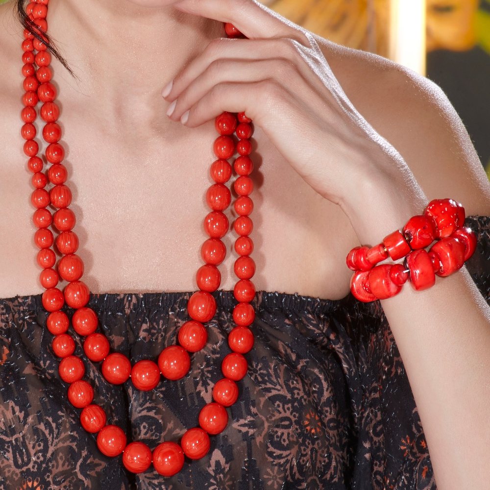 Korallen-Collier – Colliers bei Juwelier Stadler in Baden